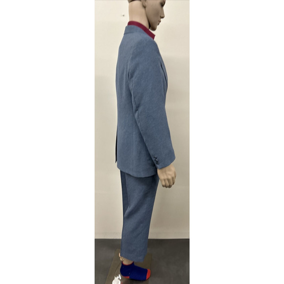 Vintage Levi's Action Suit Retro Men's 40 Short 35 x 32 Blue 2 Piece Sta-Prest - Picture 4 of 16